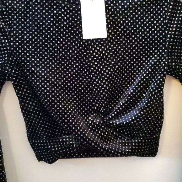 NW H&M Velour glitter Top, Full Sleeves, Size S - Picture 5 of 9